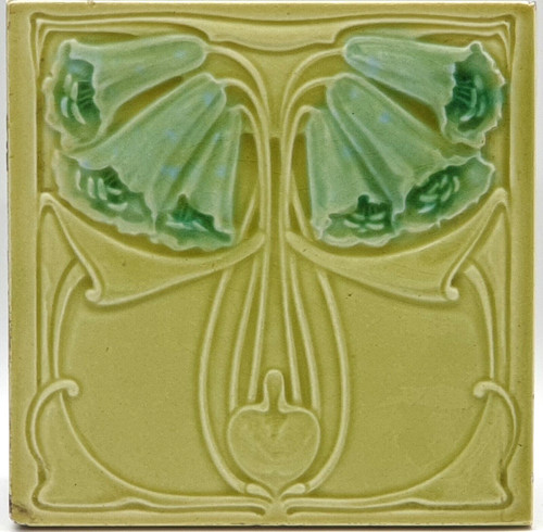 Art nouveau fireplace tile - nouveau,