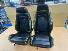 Ford RS Turbo Seats retrimmed in black leather, pair, from a 2-Door.
