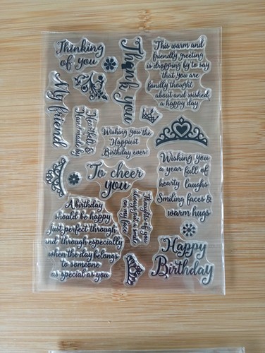 Clear cling sentiments - cling,