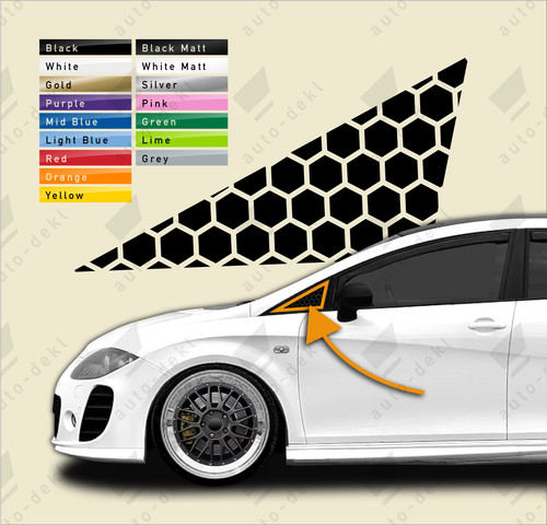 Front quarter window decals