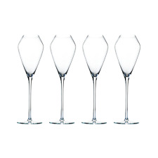 Katie Jayne 285ml 'Tulip' Champagne Flutes Set of 4, Mouth-Blown Glass Set
