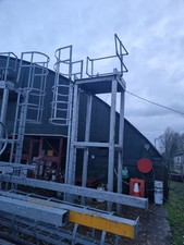 Fire escape staircases with