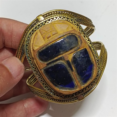 Handmade copper scarab