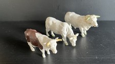 Britains Charolais White Cow & Bull & Hereford Cow Plastic Figures Bundle