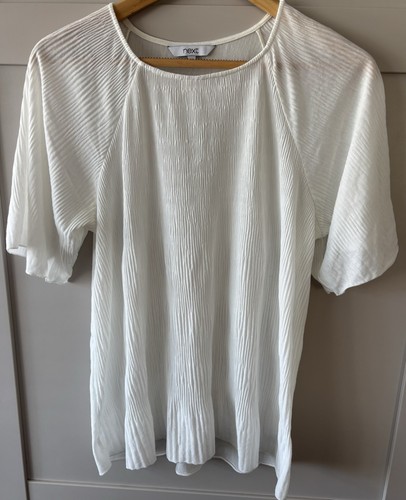 Next white plisse/crinkle