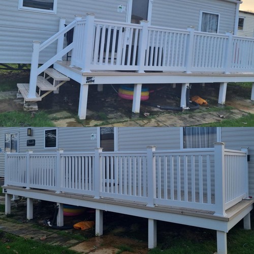 Static caravan decking - caravan,