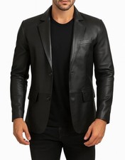 Men's Genuine Lambskin Black