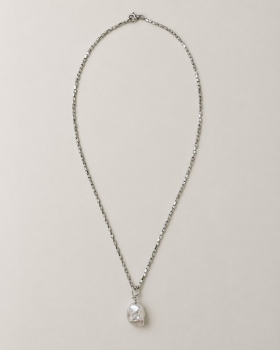 Silver chain necklace - chain,