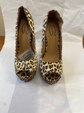 LADIES CASANDRA LEOPARD PRINT SHOES SIZE 3 BNWT- CG A14