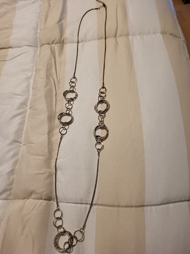 Next silver tone long - long, necklace