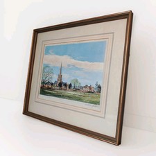 Michael Barnfather Framed Signed Print 55cm x 47cm Spring Comes to Winterbourne