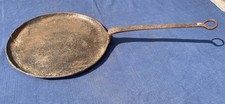 Antique vintage large 15" cast iron French frying pan skillet