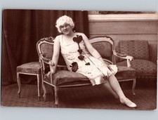 c1910 MAN IN DRAG TRANSGENDER SEX WORKER? GAY INTEREST INT RPPC REAL PHOTO