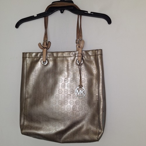 Y2k metallic glam - logo, tote