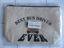 Bus driver appreciation gift makeup cosmetic travel pouch bag canvas X001L1EVVT