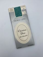 Vtg Christian Dior Diorella Ultra 15 Denier Plain Knit One Size Tights New JADE