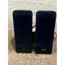 Genius SP-S110 Multimedia Speaker Set Black Headphone Jack Volume Control Stereo