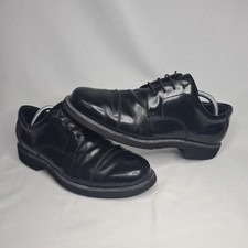 Rockport Mens Black Leather Brogue Shoes  Waterproof Hydro-Shield UK 10 VGC