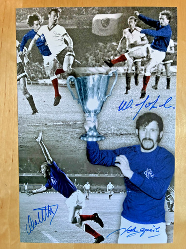 Rangers multi signed photo - multi, x3