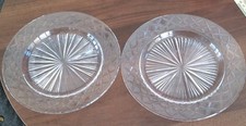 Set Of 82Vintage Clear Glass Salad Plates 8”  20 cm