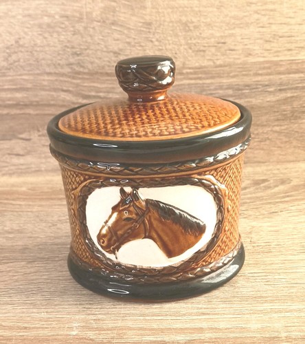 Majolica vintage ceramic horse - majolica,