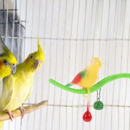Plastic bird perch toy stand - plastic,