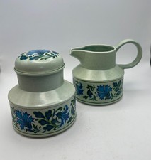 Vintage Midwinter Stonehenge Caprice Pattern Milk Jug & Lidded Sugar Bowl Retro
