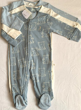 BNWT Baby Boys 3pk  Blue Zip Sleepsuits size 6-9 months NEXT