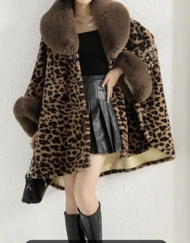 Leopard print faux - faux, fur