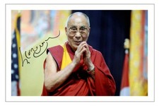 THE DALAI LAMA  Signed Autograph PHOTO Signature Fan Gift Print BUDDHISM