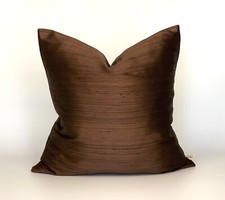 terracotta faux silk scatter cushion cover 18"x18"