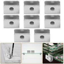  8 PCS Glass Clamp Small Shelf Brackets Fixed for Bathroom Shower
