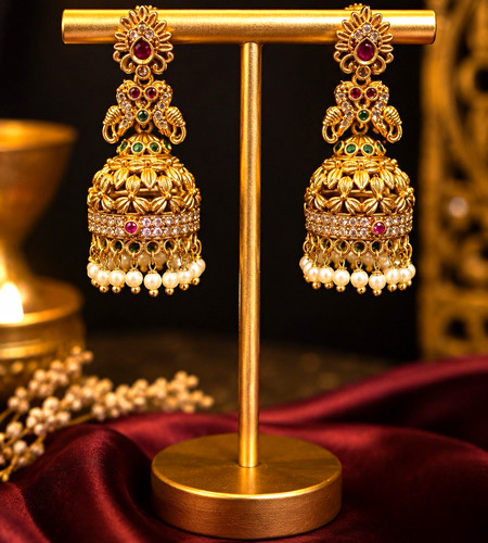 Gold tone bell jhumka - gold-tone,