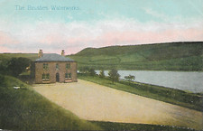Stalybridge, Gtr Manchester - Brushes Waterworks, reservoir - postcard c.1905-10