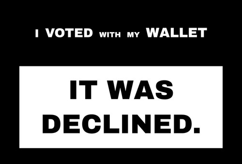 Voted with wallet - "i,