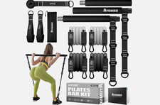 Ayombo Pilates Bar Kit with Resistance Bands, Pilates Workout Equipment for Legs