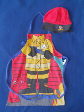 Novelty Fireman Apron Set for children - Apron & Chef's Hat - One size - GOOD