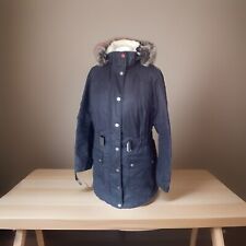 Barbour Kirkby Wax Parka Coat 14 Pit2pit 22in Thick Warm Padded Country VVGC