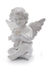 Memorial cherub angel sitting - memorial,