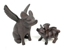 Vintage Cast Iron Winged