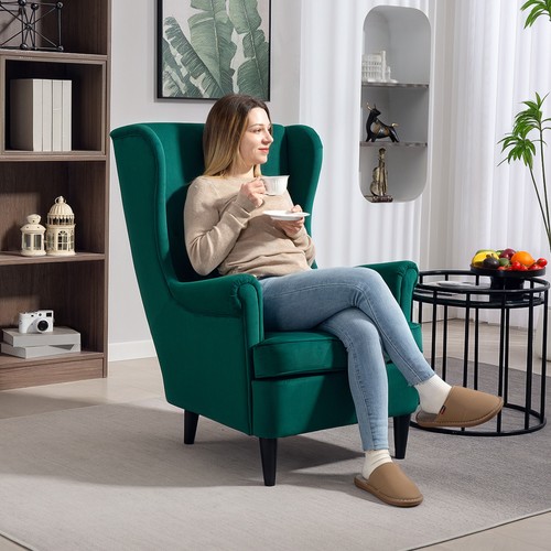 Homcom wingback chair modern - homcom,