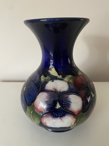Vintage moorcroft pansy vase - vintage,