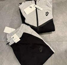 Nike Grey and Black Tech Fleece