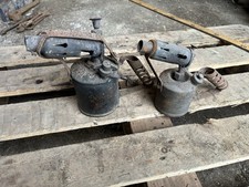 2x Vintage Brass Blow Lamps