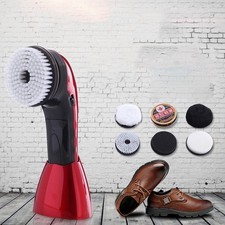Electric shoe shine machine, cleaning brush for leather shoes