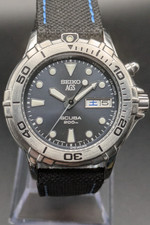 Seiko AGS 5M23-6A60 JDM Import 1993 Midsize Diver Kanji - NEW GLASS/CAPACITOR