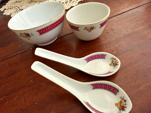 Vintage chinese porcelain rice - porcelain,