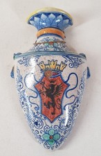 Vintage Antique Italian Deruta hand Painted Classical Majolica wall pocket vase