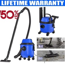 Heavy Duty 6000W Blue Wet & Dry Vacuum Cleaner 15 Ltr Tub Hoover Wheeled