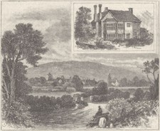 SHROPS. Little Wenlock & Wrekin; Hall 1898 old antique vintage print picture